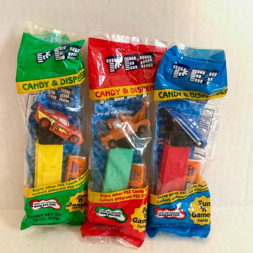 Vintage Disney Cars PEZ Dispensers Sealed
